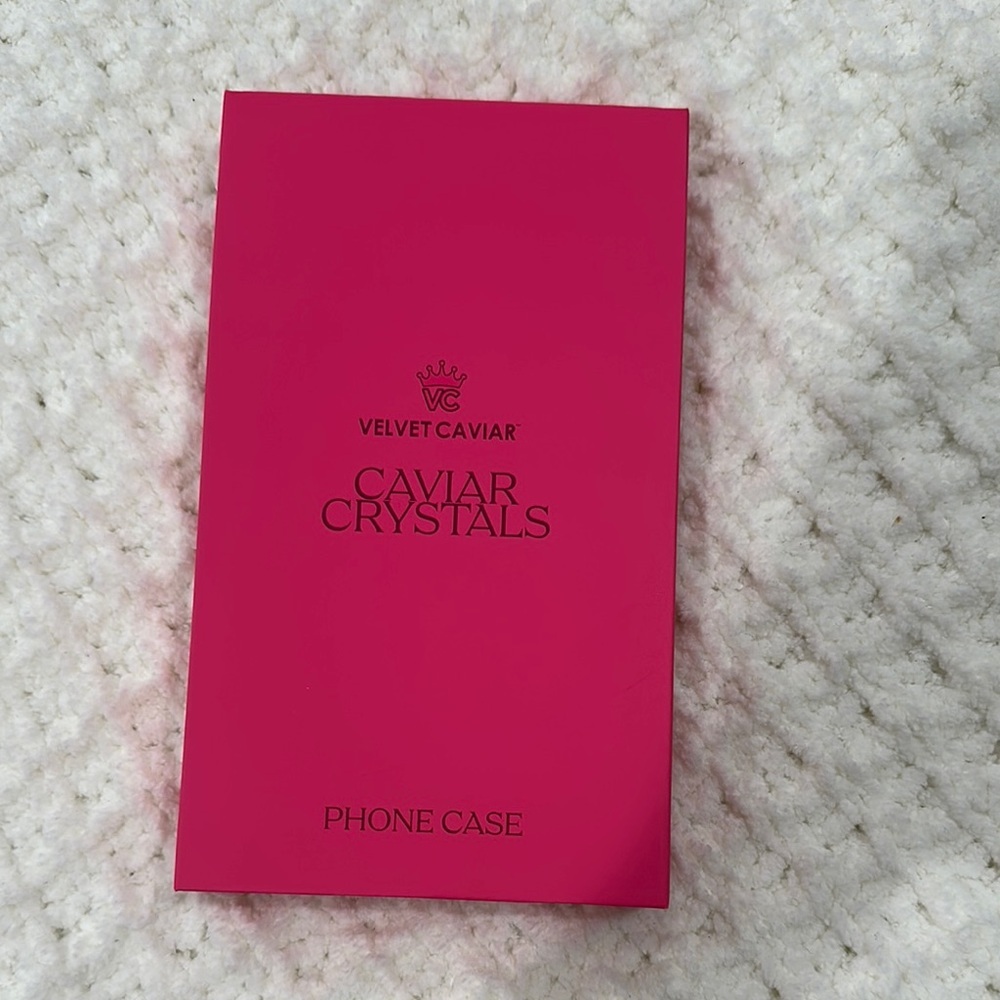 Velvet Caviar hot pink Cristal’s iPhone case
